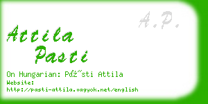 attila pasti business card